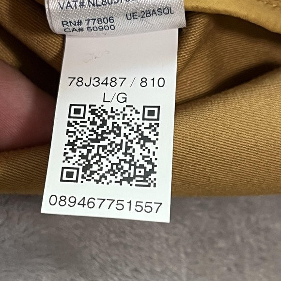 Tommy Jeans Jacket Mens Large Tan Yellow Multi Pocket Workwear Patch 78J3487 810 - Picture 11 of 13